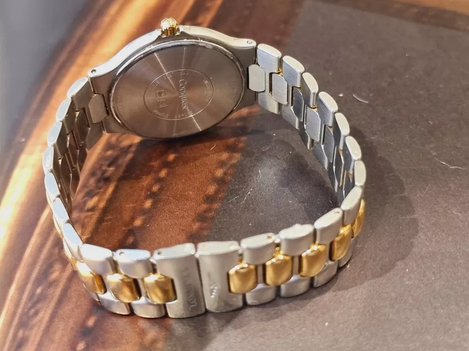 LONGINES Conquest Mens Date L1.614.3 MINT CONDITION gold Steel New Battery