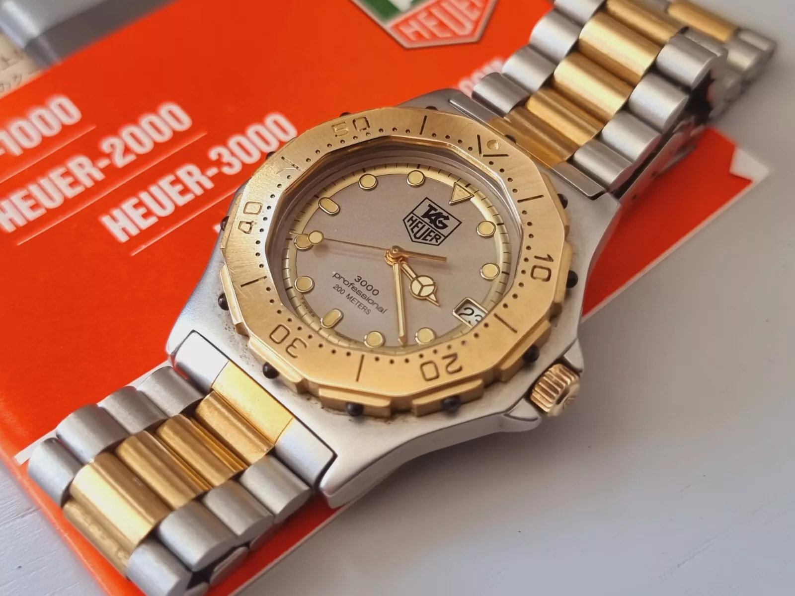 Tag Heuer 3000 Mid Size Watch Rare Model Near Mint Condition New Battery Papers