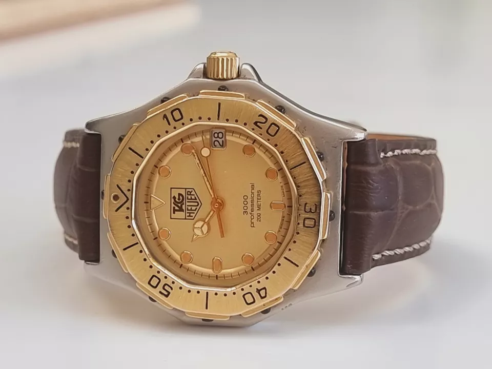Tag Heuer 3000 Mid Size Watch Rare Steel Gold Pl Very Good Condition Serviced