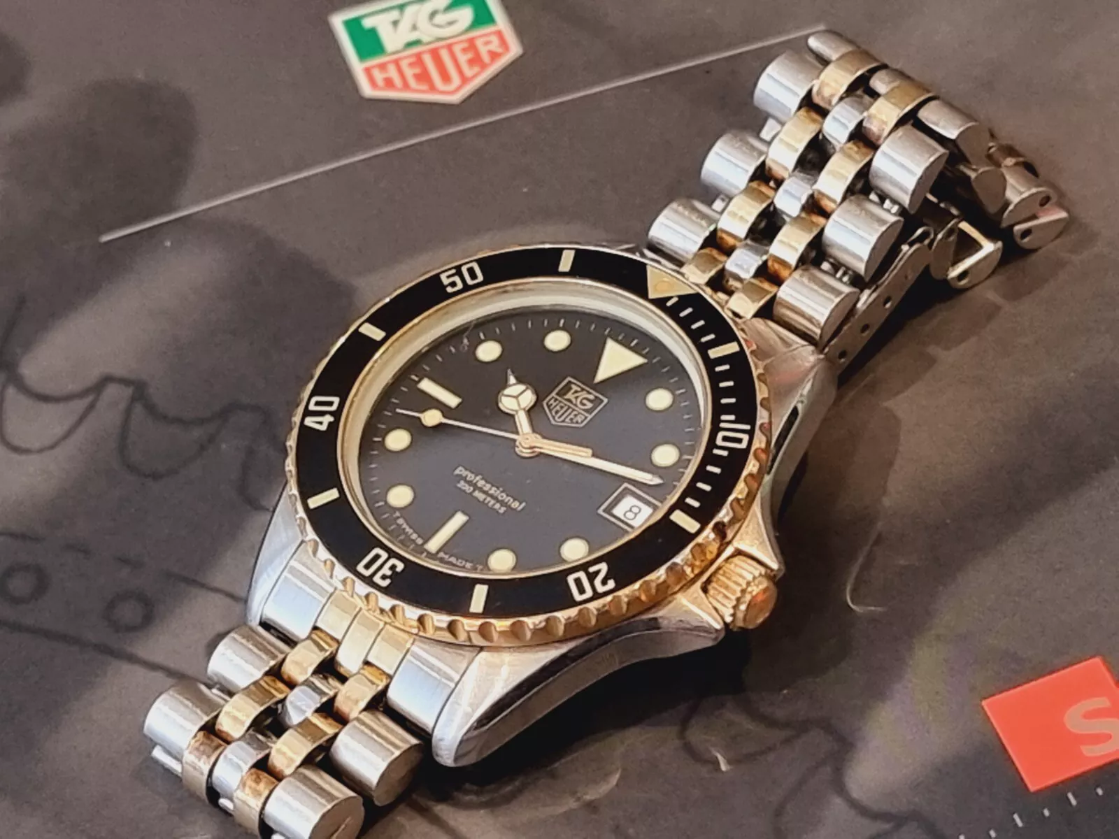 TAG Heuer 1000 Mens Very good Condition 980.020b Serviced Gold steel