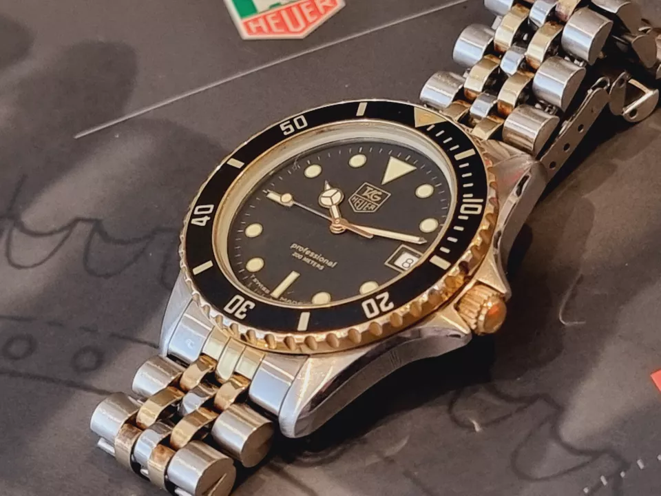 TAG Heuer 1000 Mens Very good Condition 980.020b Serviced Gold steel
