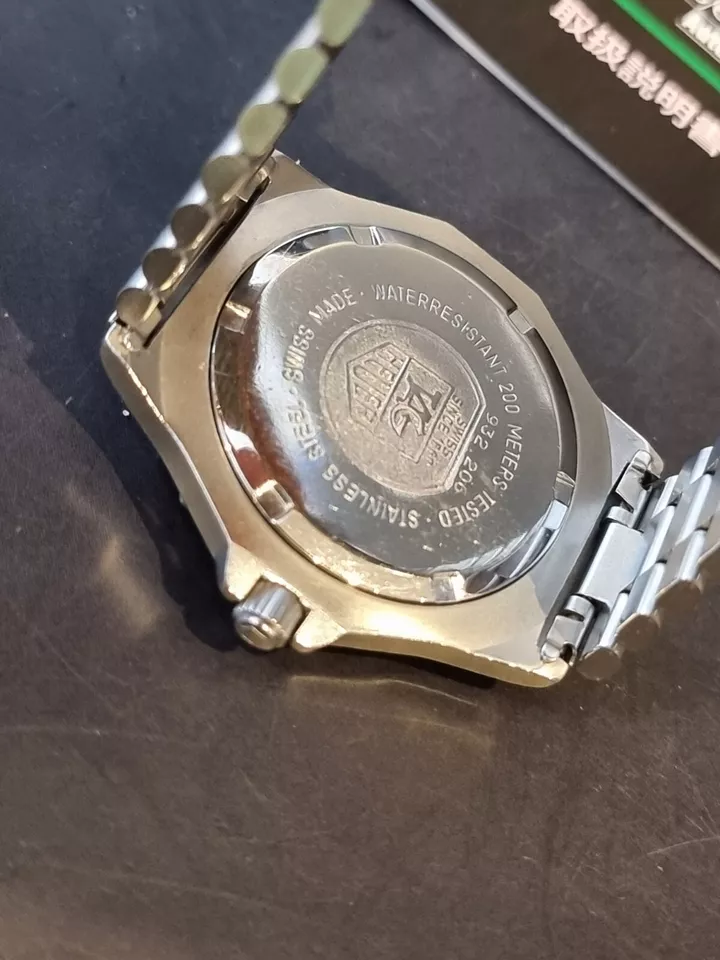 tag heuer 3000 Rare Full Size 932.206 Steel VGC SERVICED HEUER BRACELET +Manual