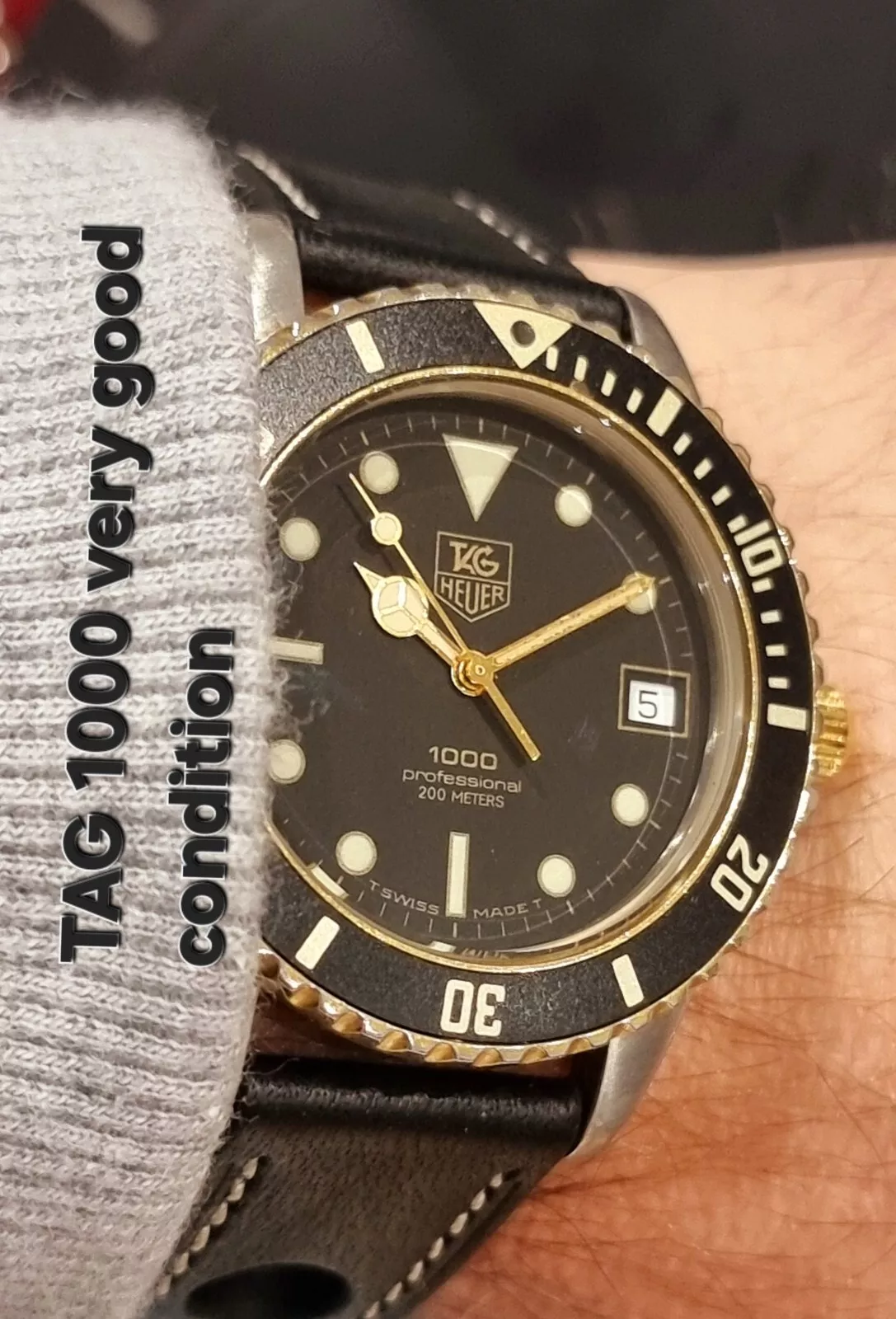 TAG Heuer 1000 Gold plated steel In Very Good Condition 980