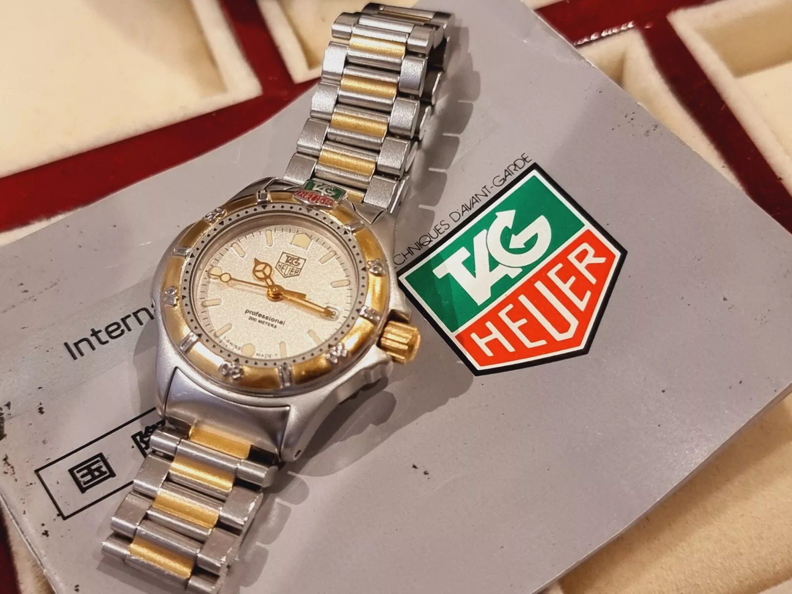 Tag Heuer 4000 Lady Gold And Steel Near Mint Condition Battery Fitted + Document