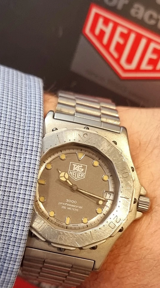 Tag heuer 3000 Very Rare Full Size FULLY STEEL 932.206 IN VERY GOOD CONDITION
