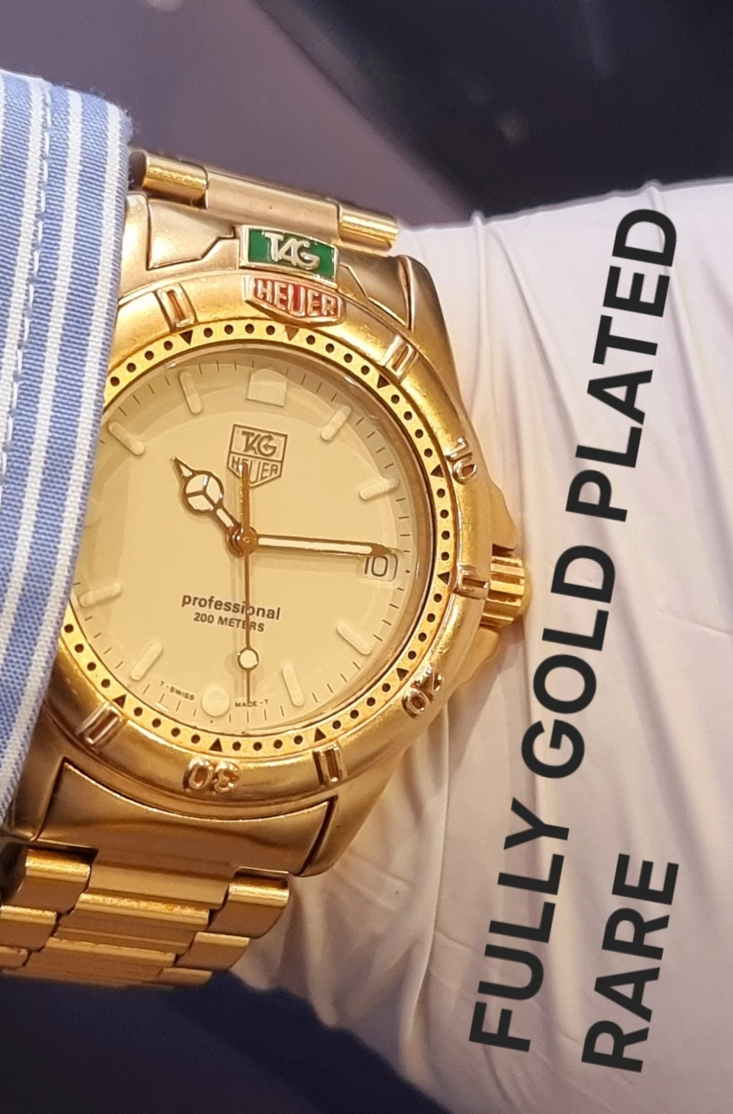 Tag Heuer 4000 Full Size Fully Gold Plated VERY RARE & Collectable MINT Condition