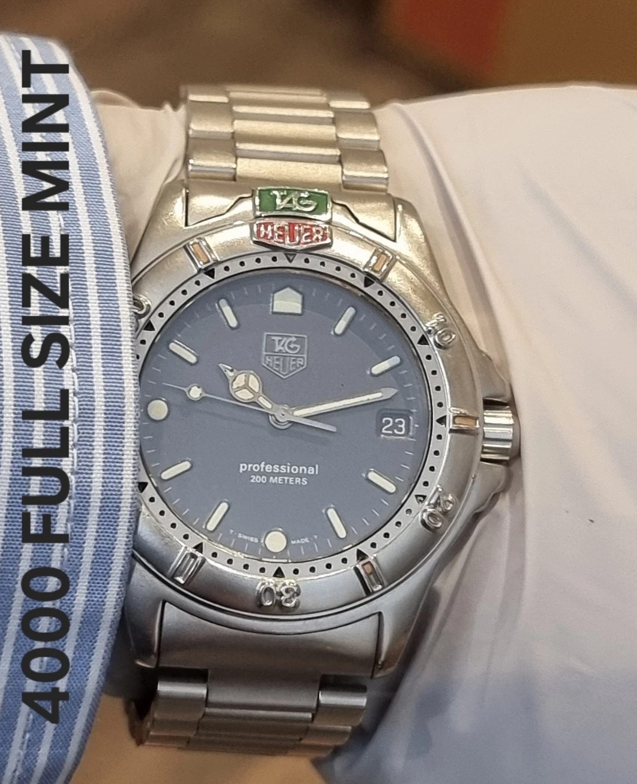 Tag heuer 4000 Mens full size MINT Condition With Original Bracelet