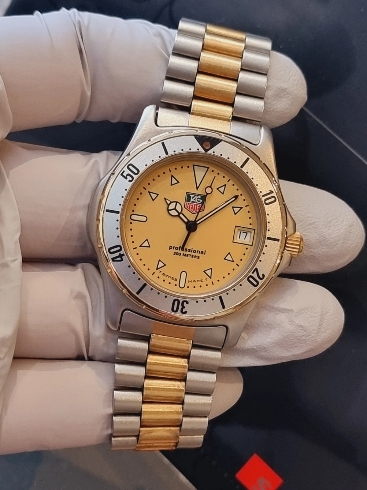 Tag Heuer 2000 Full Size MINT CONDITION Gold Plated And Steel Combination