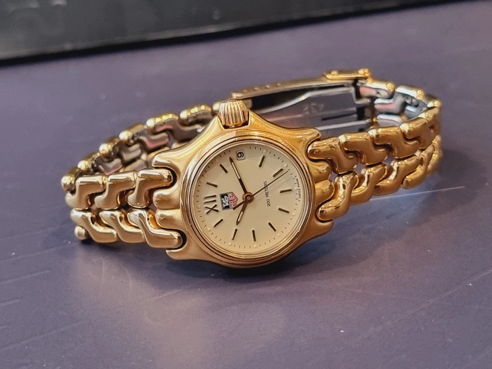 Tag Heuer Lady Sel Mini Fully 18k Gold Plated Rare MINT CONDITION