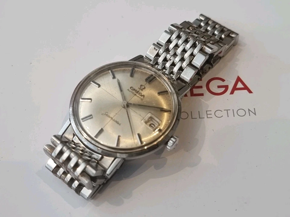 Omega Seamaster Vintage Auto Works Well Original 8270 Beads Of Rice Bracelet