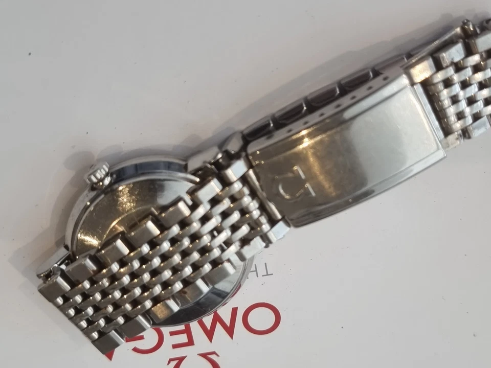 Omega Seamaster Vintage Auto Works Well Original 8270 Beads Of Rice Bracelet