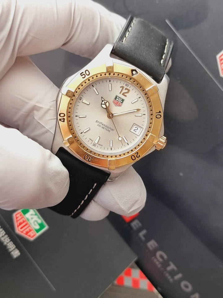 TAG HEUER 2000 Mens FULL SIZE WATCH NEAR MINT CONDITION Gold PL ST Combo