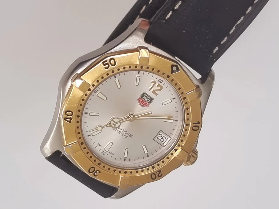 TAG HEUER 2000 Mens FULL SIZE WATCH NEAR MINT CONDITION Gold PL ST Combo