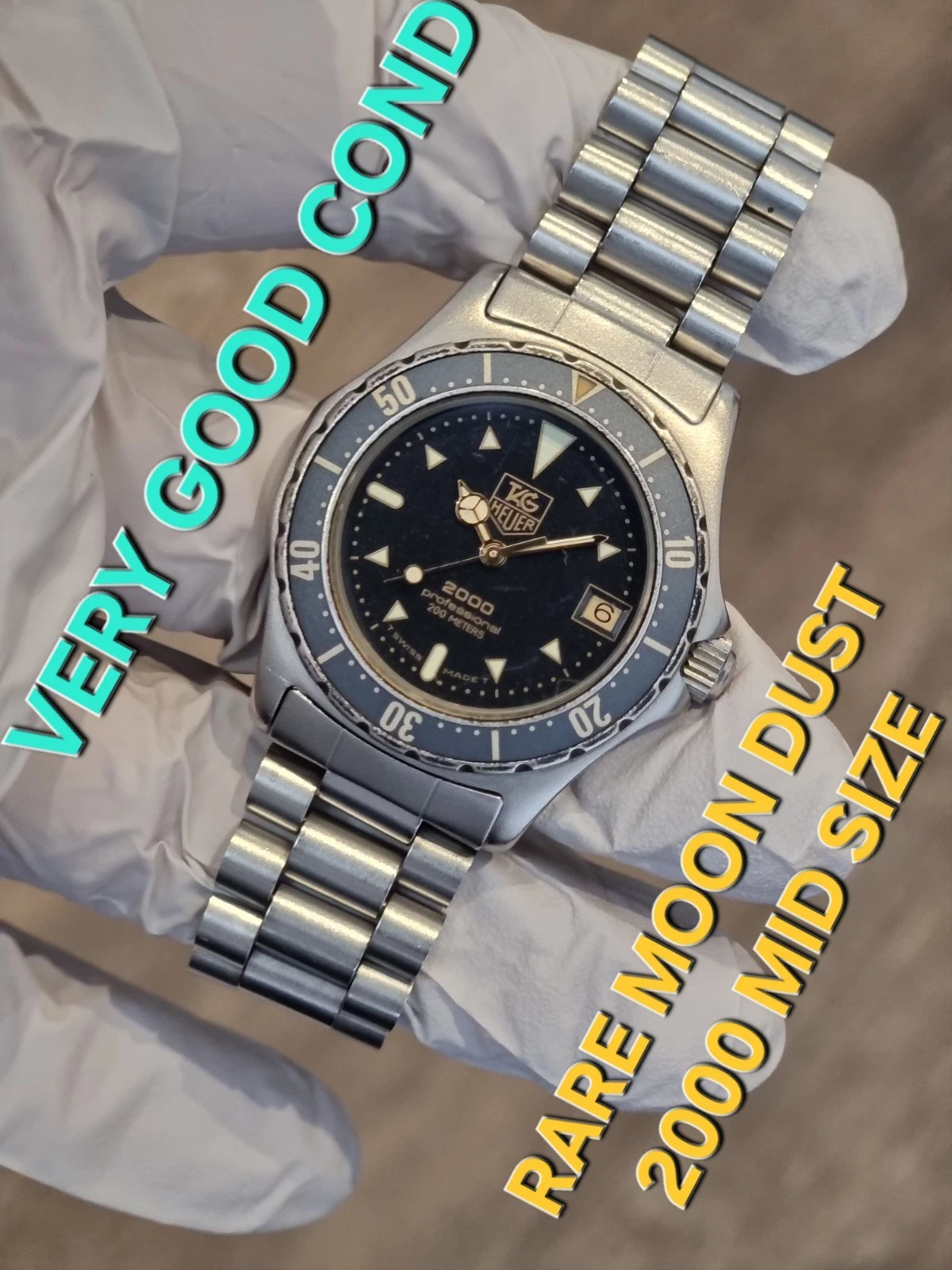Tag Heuer 2000 Mid Size Moondust Very Good Condition Collectable Men Or Lady