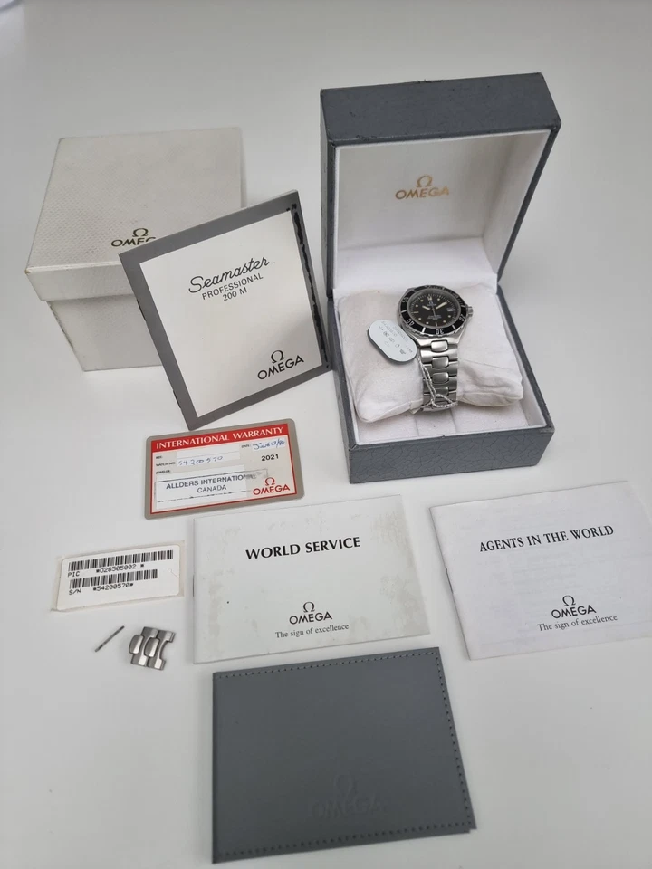 OMEGA Seamaster Professional 200m Men's Dive Watch 36mm Pre Bond RARE FULL SET