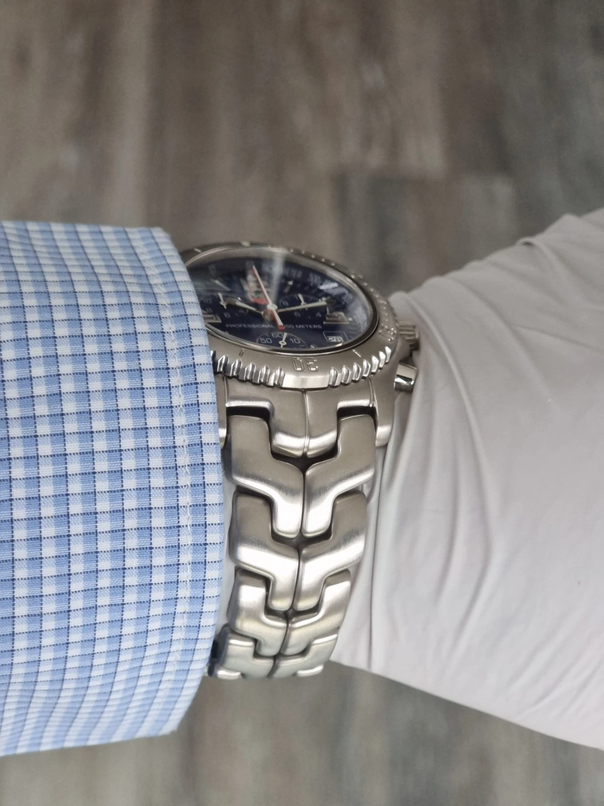 TAG Heuer Link Chronograph CT1110 Bourne Identity Men's 41mm Blue MINT CONDITION