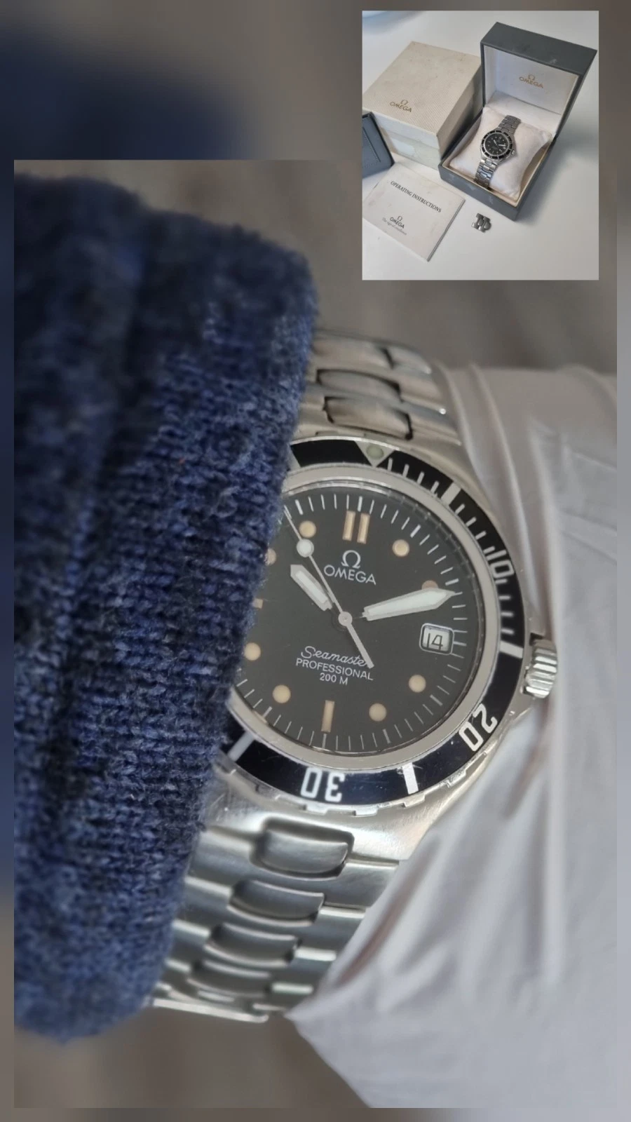 OMEGA Seamaster 200m Men's Dive Watch 36mm Pre Bond VERY GOOD COND + Box +