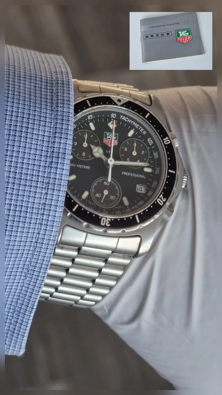 Tag Heuer Chronograph Mens Watch MINT CONDITION Ce1112 Military Army Back Dial