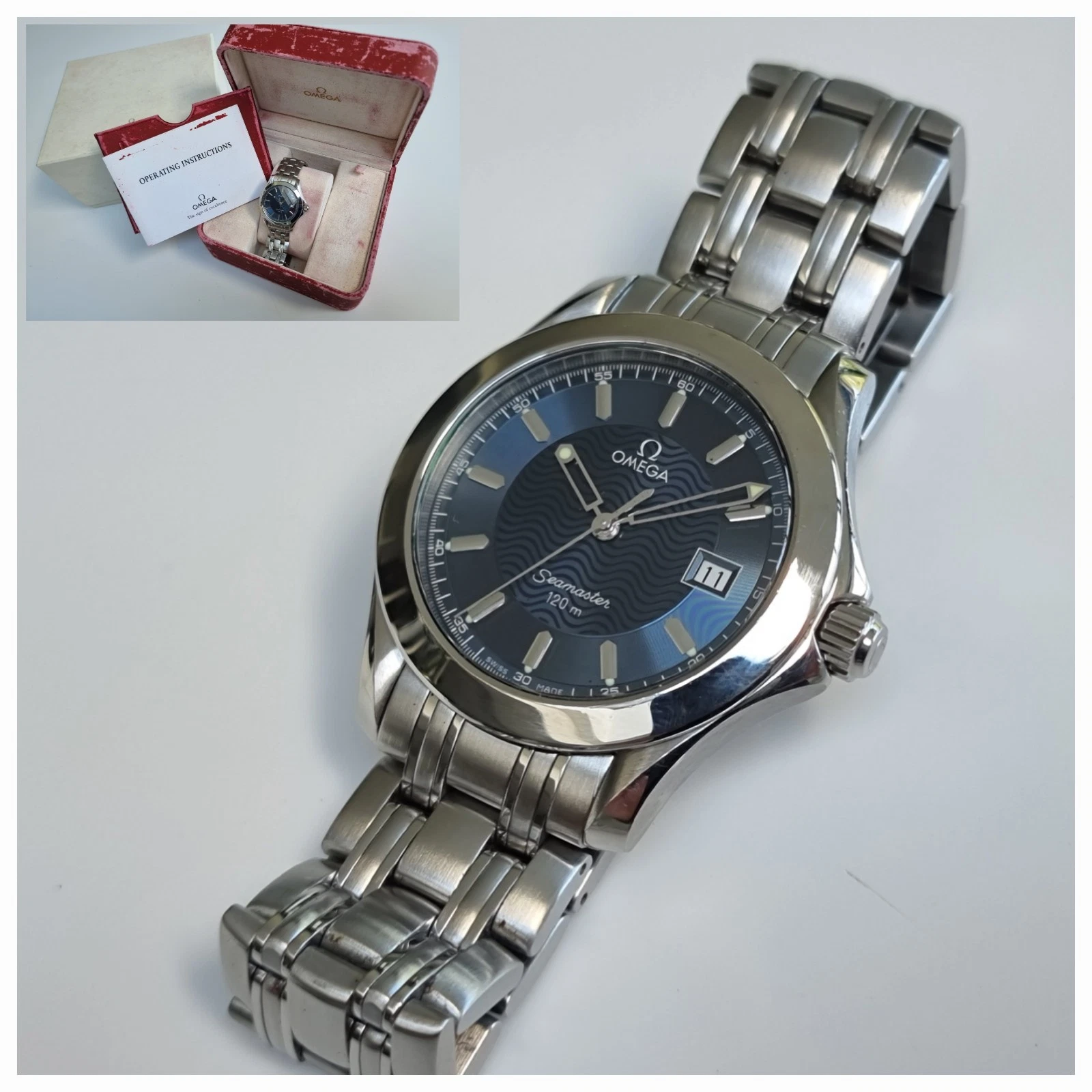 Omega Seamaster 120m Blue Dial 36mm VERY GOOD CONDITION + Box + Serviced