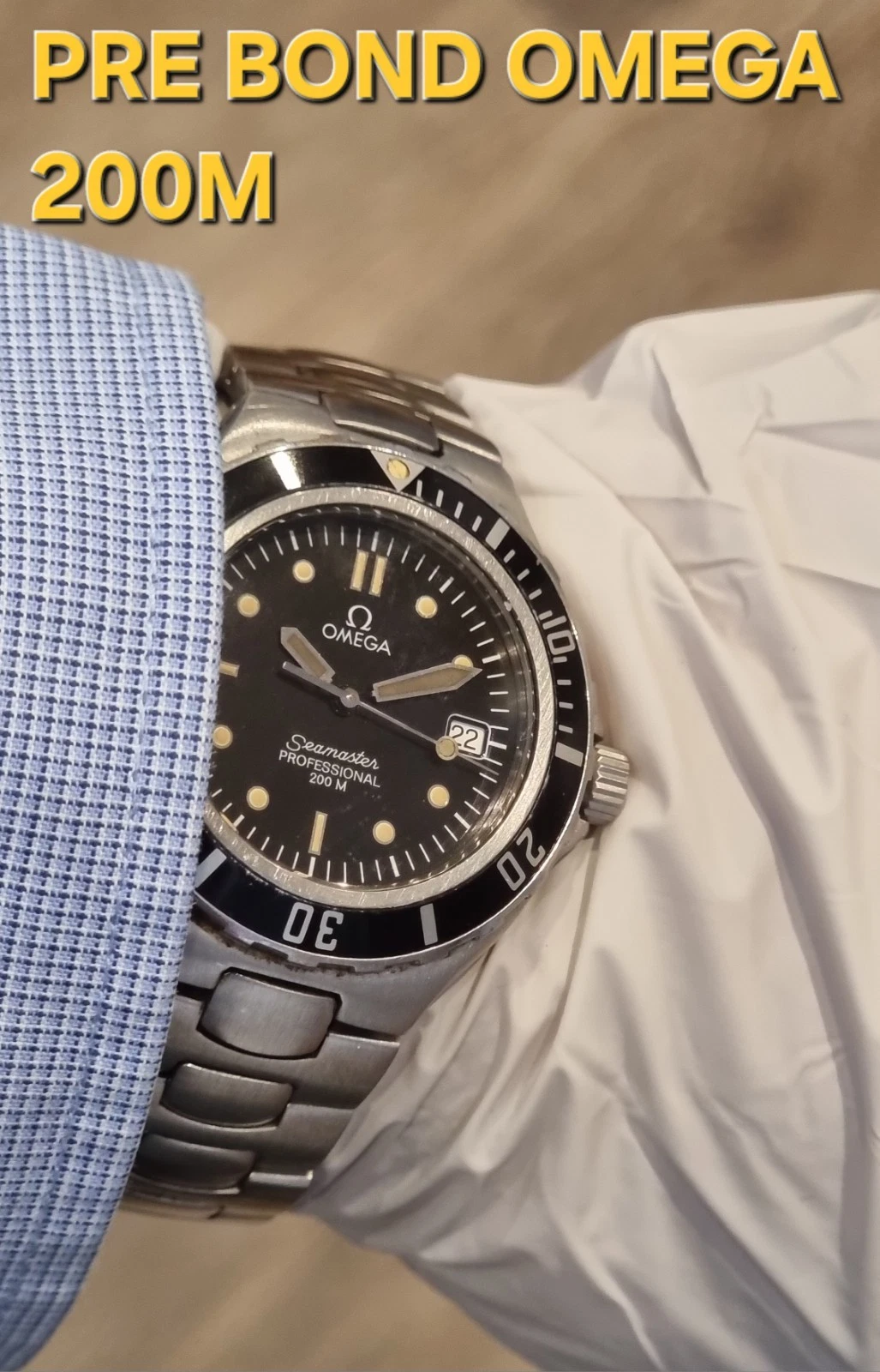 OMEGA Seamaster Professional 200m Men's Dive Watch 36mm Pre Bond New Crown