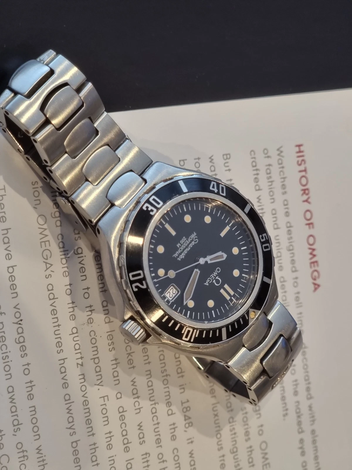 OMEGA Seamaster Professional 200m Men's Dive Watch 36mm Pre Bond New Crown
