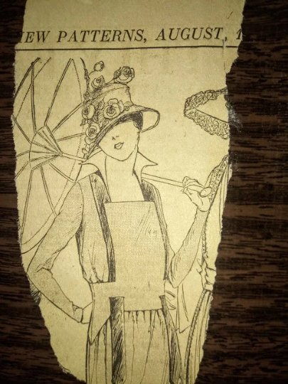 1910s Style Dramatic Wing Collar Button Back Blouse Custom Made in Your Size From a Vintage Pattern 1919