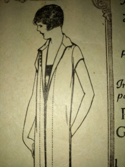 1920s Style Downton Abbey High Neck Tunic Dress with Ruffle Hem Custom Made in Your SIze from a Vintage Pattern 1925