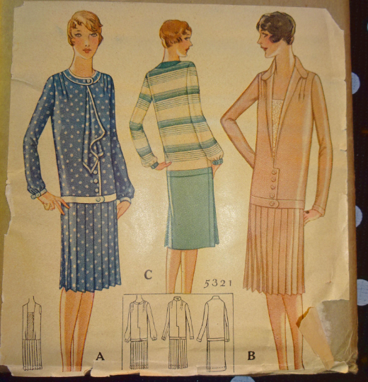 1920s Style Asymmetrical V Neck Band Drop Waist Dress with Side Ways Art Deco Hip Flounce Custom Made in Your Size From a Vintage Pattern 1928
