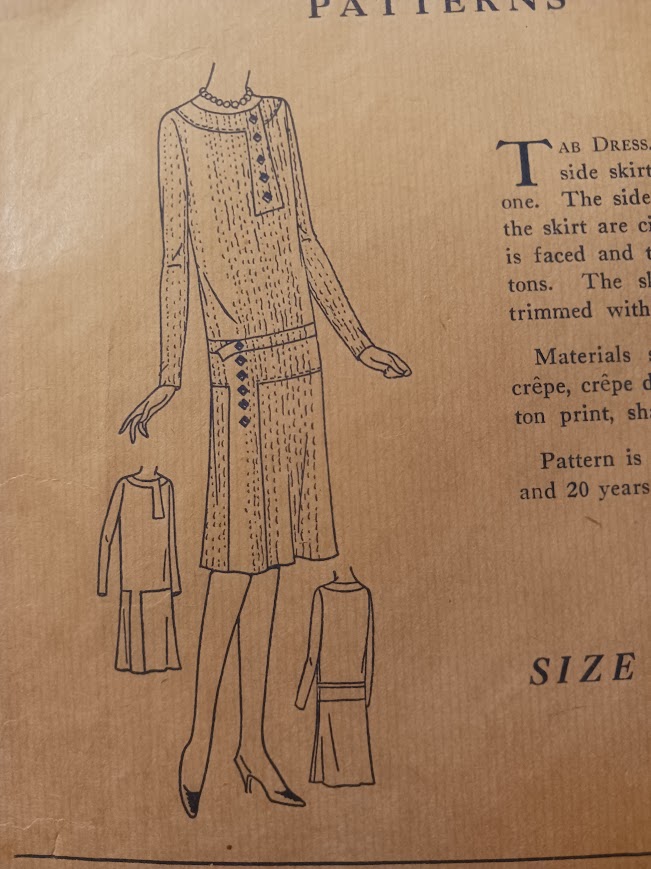 1920s Style Art Deco Asymmetrical Side Button Dress Custom Made in Your Size From a Vintage Pattern 1929