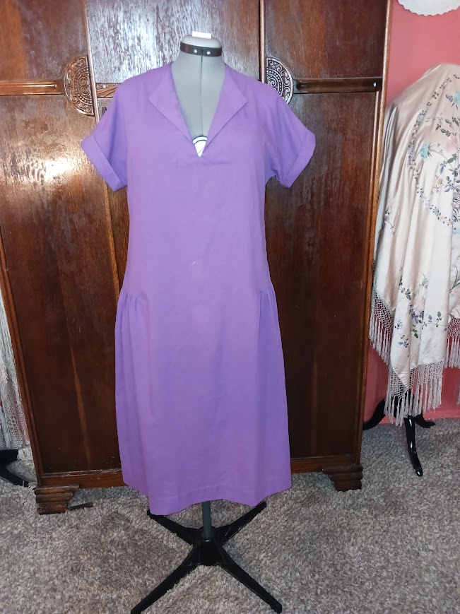 1920s Style Drop Waist Dress with Hip Gathers Custom Made in Your Size From a Vintage Pattern 1925