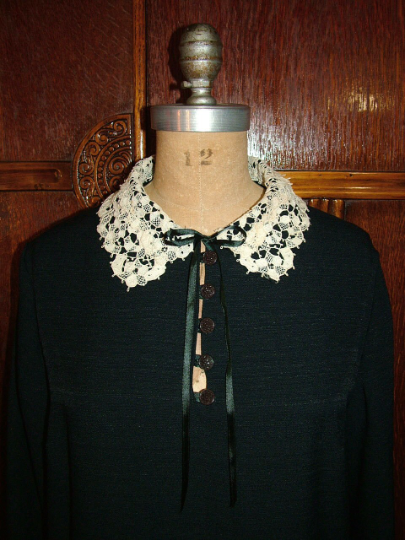 1920s Style Basic Day Dress with Front Waist Tucks and Flared Back Skirt Custom Made in Your Size From a Vintage Pattern 1925