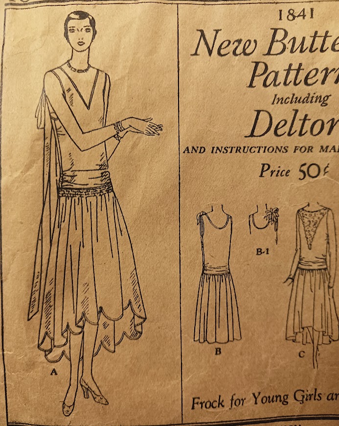 1920s Style Scalloped Hem Party Frock Custom Made in Your Size From a Vintage Pattern 1927