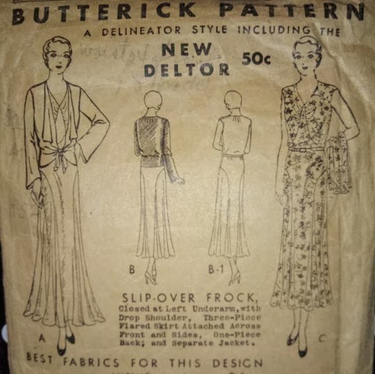 1930s Style 2pc V Neck Sleeveless Dress with Art Deco Seam Details and Over Blouse Custom Made in Your Size From a Vintage Pattern 1931