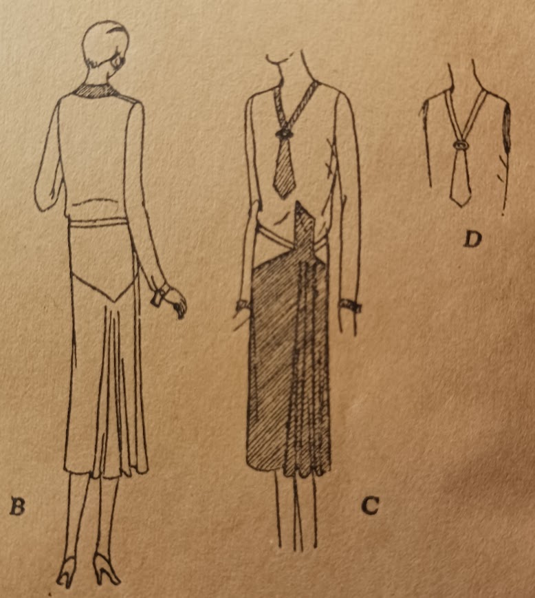 1920s Style Asymmetrical Drop Waist Dress with Left Side Skirt Flair Custom Made in Your Size From a Vintage Pattern 1930