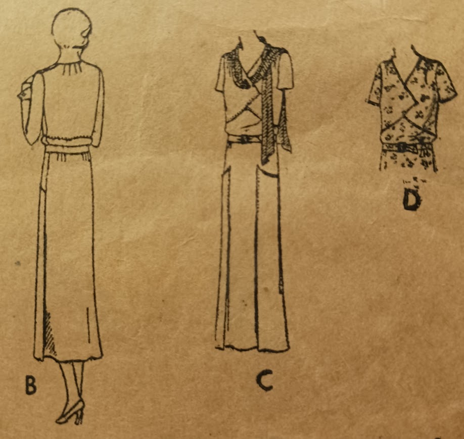 1930s Style Surplice Flutter Sleeve Dress with Pleated Skirt Custom Made in Your Size From a Vintage Pattern 1931