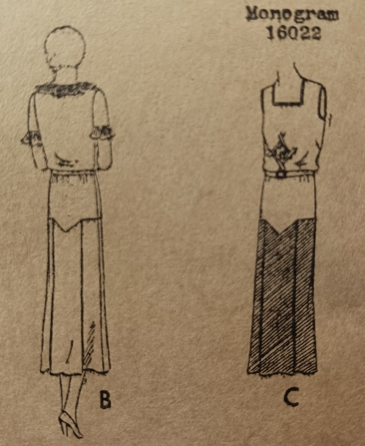 1930s Style Drop Waist Ruffle Collar Day Dress with Pleated Skirt Custom Made in Your Size From a Vintage Pattern 1931