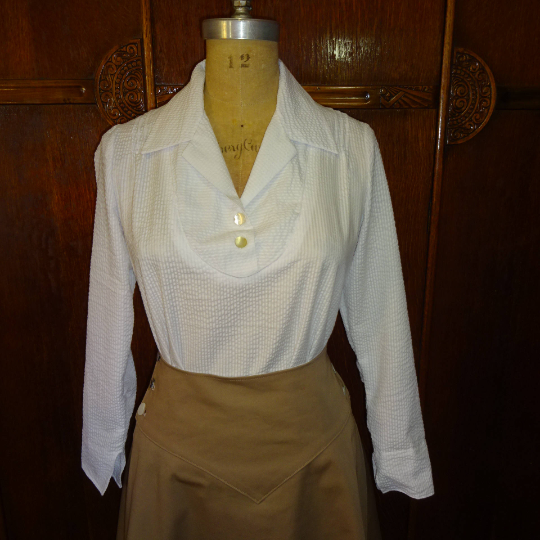 1930s Style Casual Sporty Blouse Skirt or Shorts Set Custom Made in Your Size From a Vintage Pattern 1930