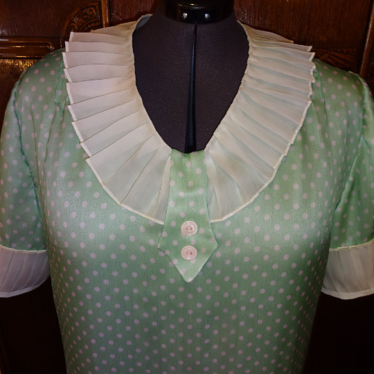 Early 1930s Style Day Dress with V Neck and Optional Cape Custom Made in Your Size From a Vintage Pattern 1930