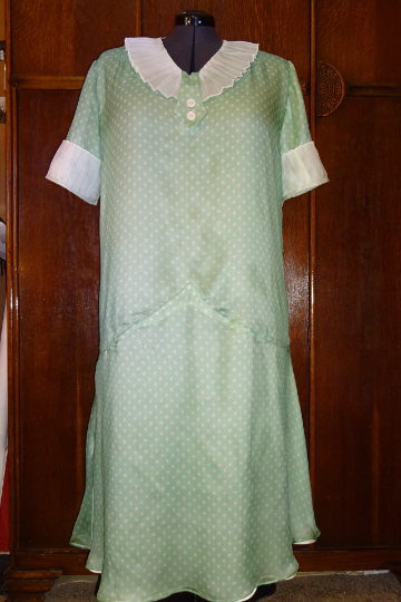 Early 1930s Style Day Dress with V Neck and Optional Cape Custom Made in Your Size From a Vintage Pattern 1930