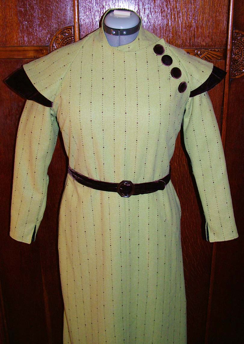 1930s Style Sci Fi Shoulder Dress with Assymetricle Bodice and Slim Skirt Custom Made in Your Size From a Vintage Pattern 1933
