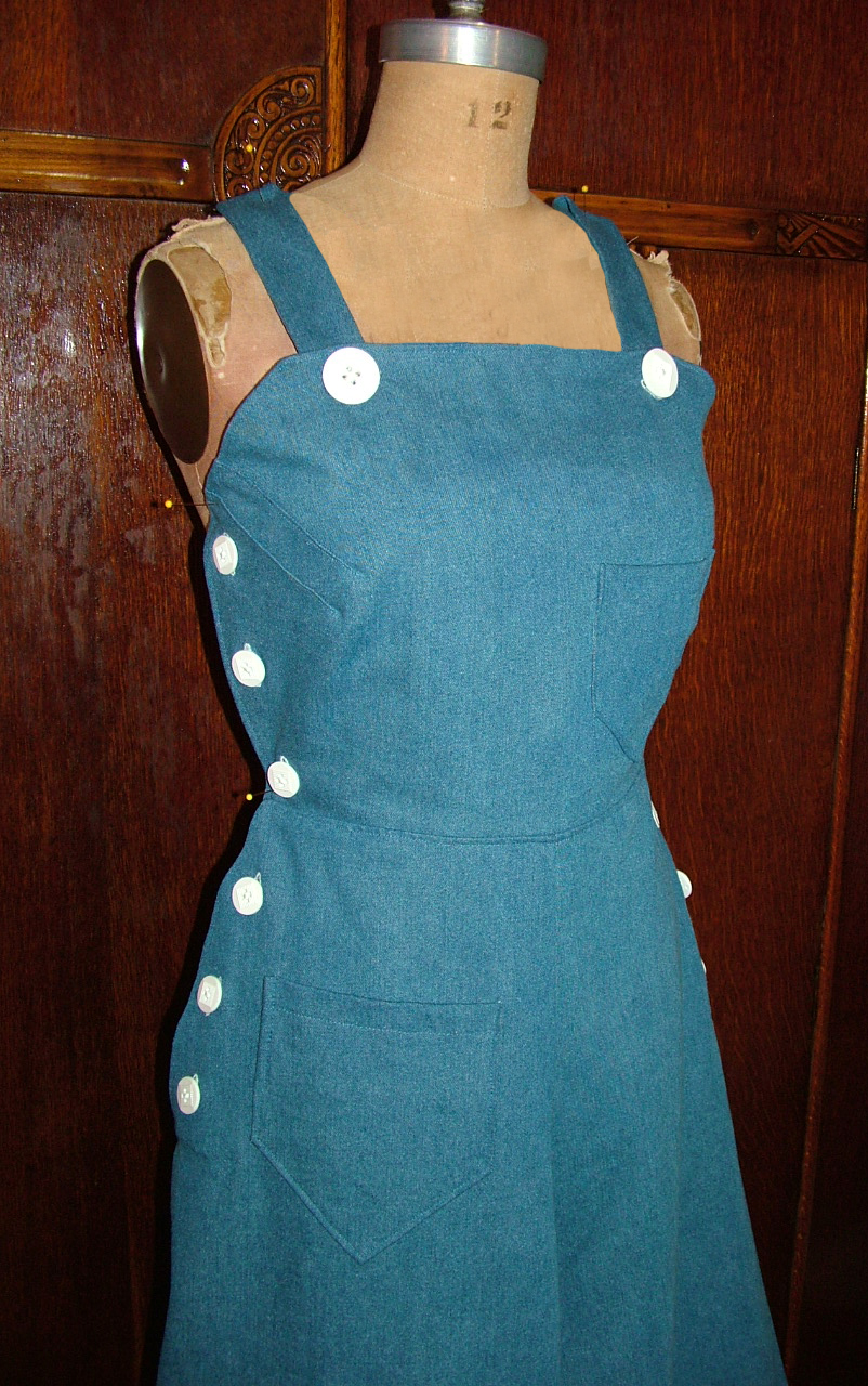1930s Style Side Button Overalls Trousers Custom Made in Your Size From a Vintage Pattern 1936