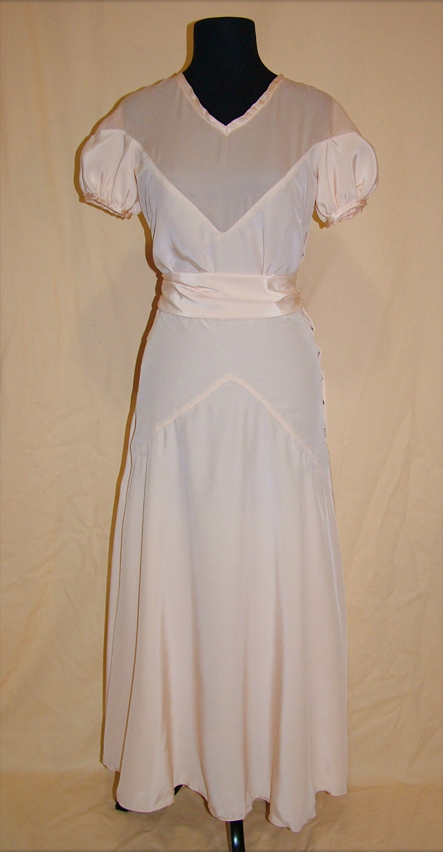 1930s Style Drop Shoulder Dress with Flared Skirt Custom Made in Your Size From a Vintage Pattern 1933