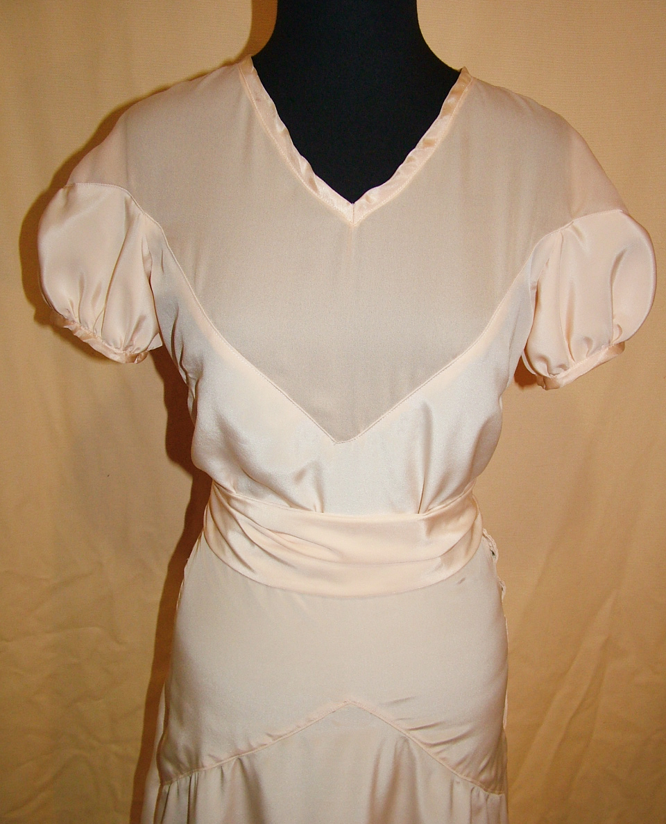 1930s Style Drop Shoulder Dress with Flared Skirt Custom Made in Your Size From a Vintage Pattern 1933