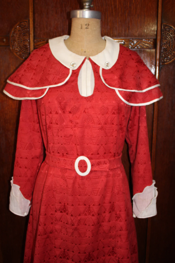 1930s Style Keyhole Neck Peplum Caplet Dress Custom Made in Your Size From a Vintage Pattern 1931