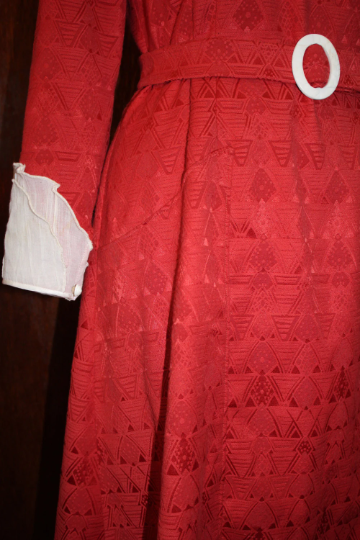 1930s Style Keyhole Neck Peplum Caplet Dress Custom Made in Your Size From a Vintage Pattern 1931