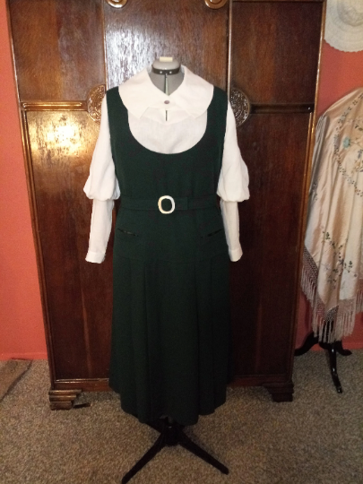 1930s Style Balloon Sleeve Blouse and High Waist Jumper Skirt 2pc Set Custom Made in Your Size From a Vintage Pattern 1932