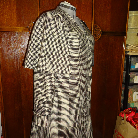 1930s Style Over Coat With Capelet and Scarf Custom Made in Your Size From a Vintage Pattern 1931