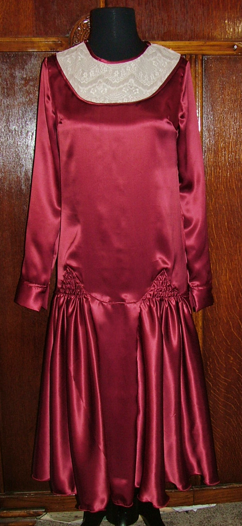 1930s Style Drop Waist Scalloped Hip Caplet Dress Custom Made in Your Size From a Vintage Pattern 1930