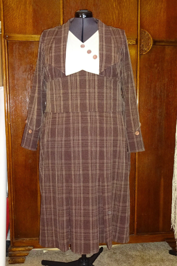 1930s Style Surplice Mock Jacket Dress with Fitted Midriff and Kick Pleats Custom Made in Your Size From a Vintage Pattern 1933