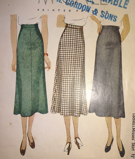 1930s Style Basic Slim Skirt Custom Made in Your Size From a Vintage Pattern 1936